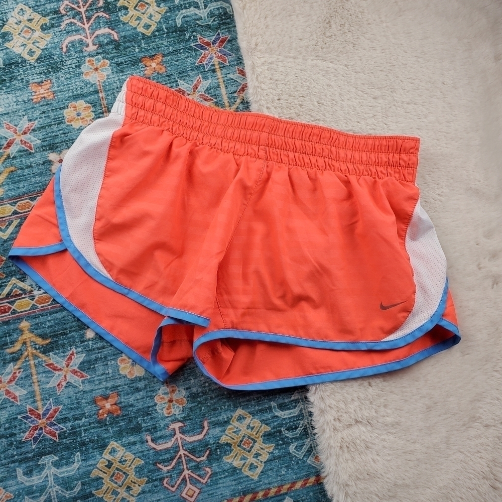 Nike Orange Blue Athletic Shorts Medium